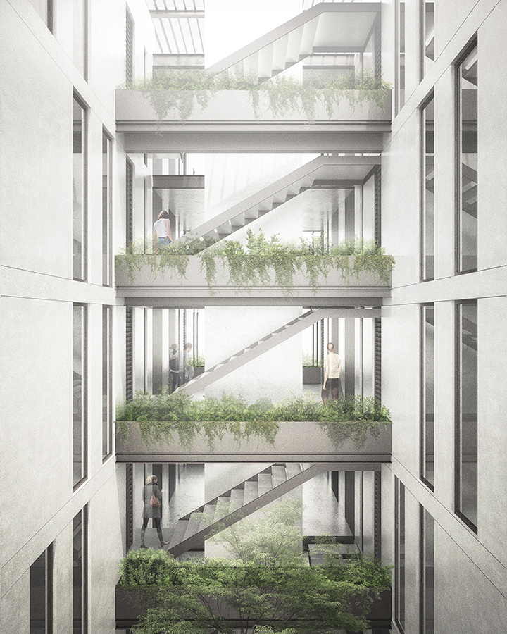 Render patio interior